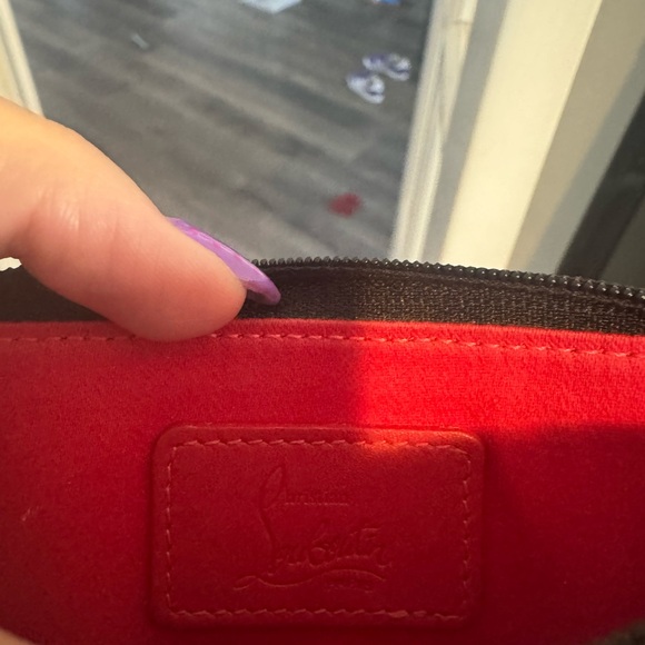 Christian Louboutin Black Crossbody Bag with Red Strap - Picture 7 of 10